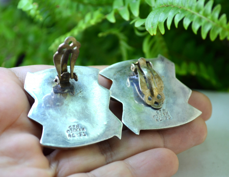 Cercei statement din argint, atelier mexican [2]