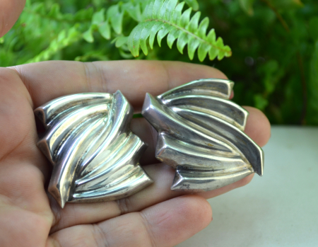 Cercei statement din argint, atelier mexican [1]