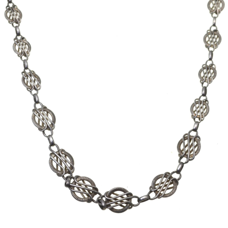 Coliere si lanturi argint - Colier argint Art Deco cu zale decorative A Vintage Collection