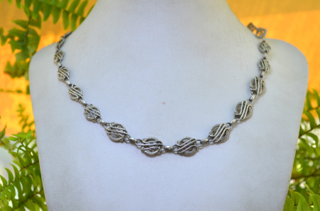 Colier argint Art Deco cu zale decorative A Vintage Collection [3]