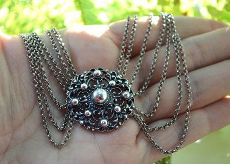 Colier argint "Draping Festoon", design baroc [1]