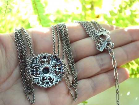 Colier argint "Draping Festoon", design baroc [2]