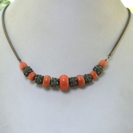 Colier argint etnic Yemenit cu Coral rosu natural A Vintage Collection [2]