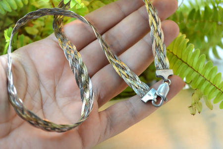 Colier argint placat aur model Omega Snake atelier polonez [1]