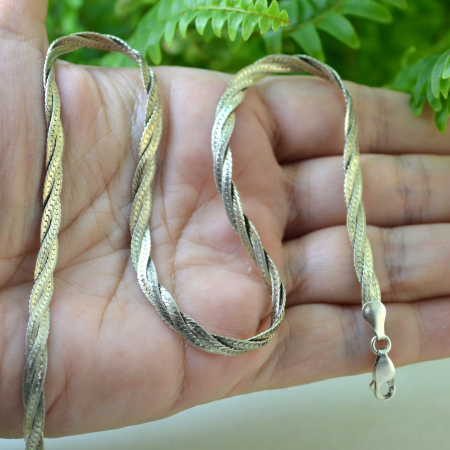 Colier argint usor aurit, model Omega Snake [2]