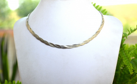 Colier argint usor aurit, model Omega Snake [3]