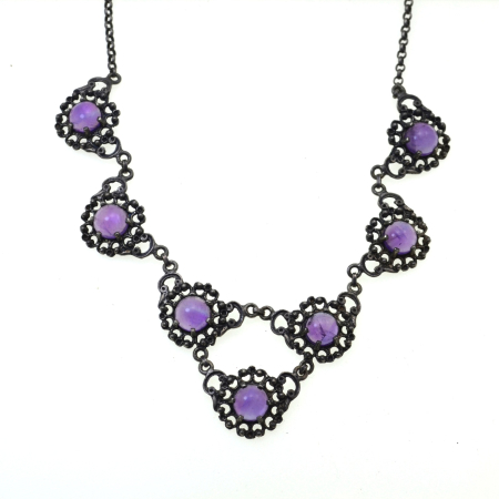 Coliere si lanturi argint - Colier argint vechi, model Princess, estetica Baroque