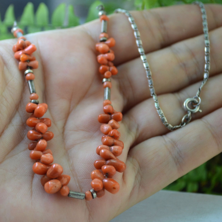Colier argint vintage cu Coral autentic mediteraneean A Vintage Collection [1]