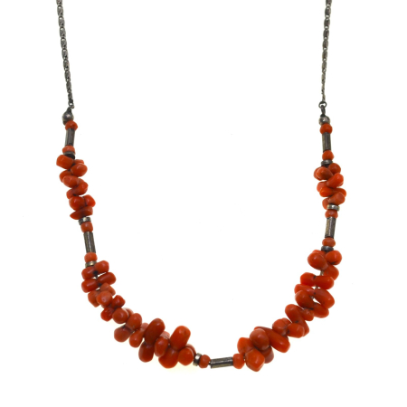 REDUCERI - Colier argint vintage cu Coral autentic mediteraneean A Vintage Collection