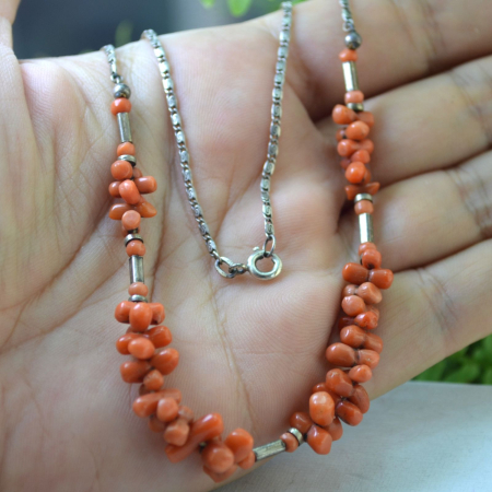 Colier argint vintage cu Coral autentic mediteraneean A Vintage Collection [2]
