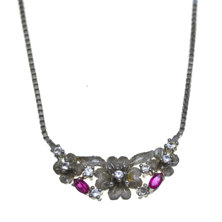 REDUCERI - Colier argint vintage cu cristale design Art Deco A Vintage Collection