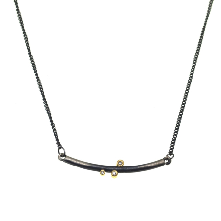 Coliere si lanturi argint - Colier argint vintage cu Rock Crystal si elemente aurite A Vintage Collection