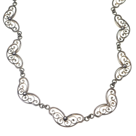 REDUCERI - Colier argint vintage, filigran  german A Vintage Collection