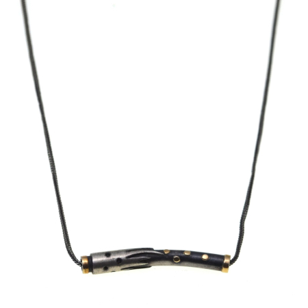 Bijuterii de colectie - Colier argint vintage minimalist cu accente aurite A Vintage Collection