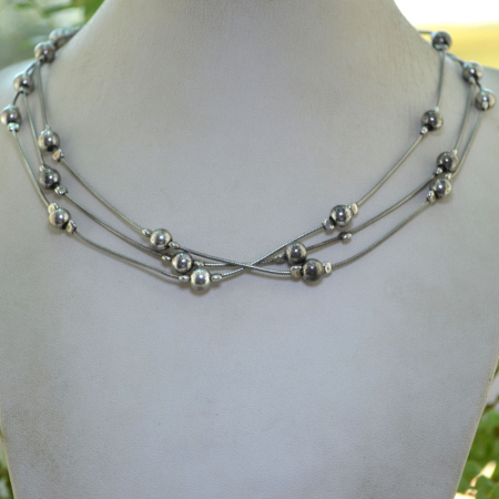 Colier argint vintage multistrand, Snake Chain A Vintage Collection [4]