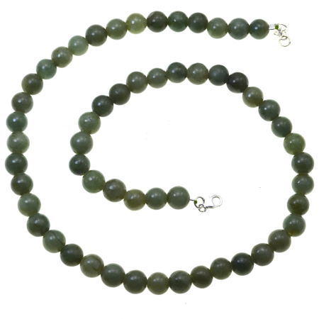 Coliere si lanturi argint - Colier din Jad Nefrit natural de Myanmar