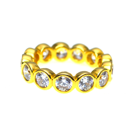 Inele argint - Inel argint aurit, model Eternity