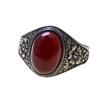 Inele argint - Inel argint barbati, vintage, Carneol