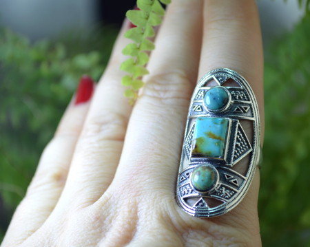 Inel argint Boho-chic cu turcoaze A Vintage Collection [1]