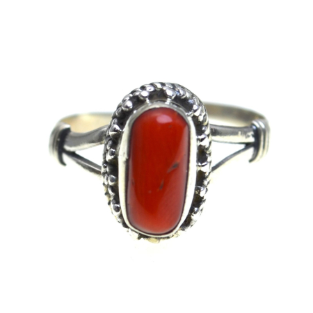 Inele argint - Inel argint etnic vintage, coral natural A Vintage Collection
