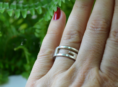 Inel argint Gucci autentic, pre-owned [3]