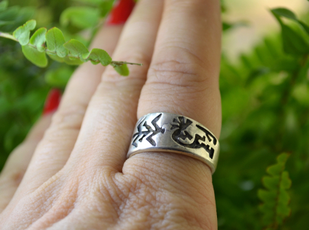 Inel argint Hopi, zeul fertilitatii Kokopelli [1]