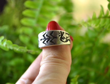 Inel argint Hopi, zeul fertilitatii Kokopelli [3]