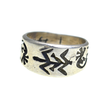 Inele argint - Inel argint Hopi, zeul fertilitatii Kokopelli