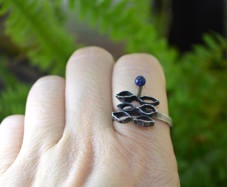 Inel argint irlandez estetica modernista lapis lazuli [1]