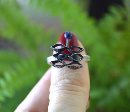 Inel argint irlandez estetica modernista lapis lazuli [3]
