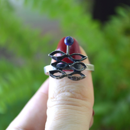 Inel argint irlandez estetica modernista lapis lazuli [3]