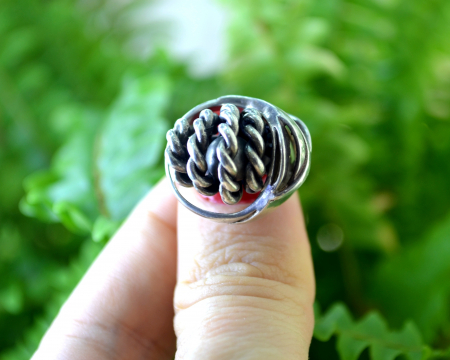 Inel argint masiv modernist, semnat designer [3]