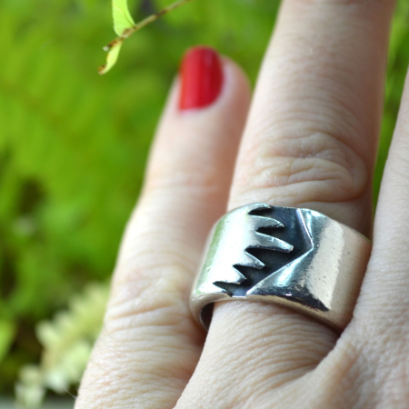 Inel argint masiv vintage, atelier mexican [1]