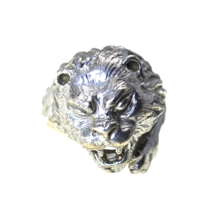 Inele argint - Inel argint masiv vintage "Cap de tigru"