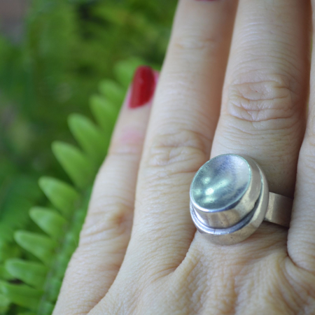 Inel argint masiv vintage, estetica scandinava [3]