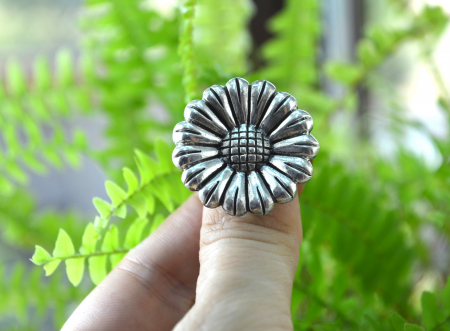 Inel argint masiv vintage model Daisy design danez [3]