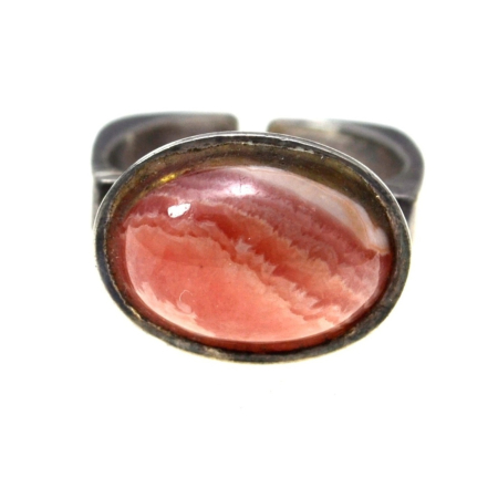 Inele argint - Inel argint masiv vintage, rodocrozit