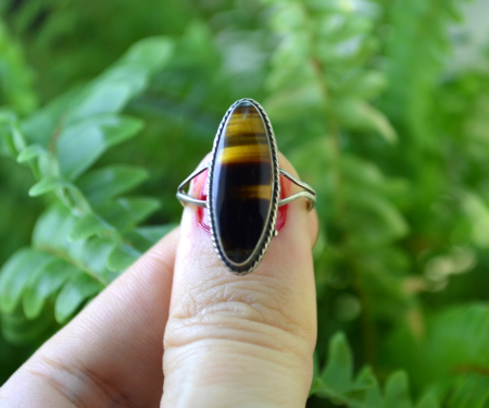 Inel argint mexican, Tiger Eye [3]