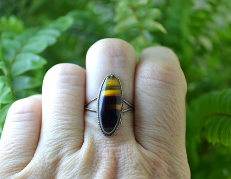 Inel argint mexican, Tiger Eye [2]
