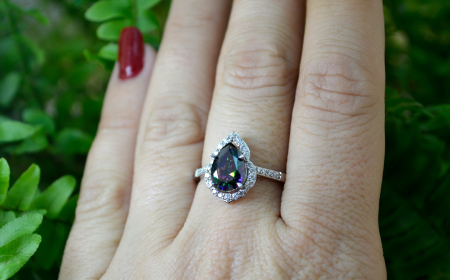 Inel argint, model Drop, Mystic Topaz CZ [1]