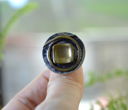 Inel argint modernist n;ist, martelat A Vintage Collection [3]