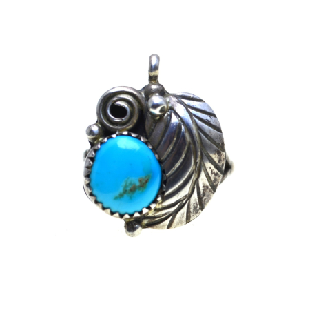 Inele argint - Inel argint Navajo vintage, turcoaz natural, model Feather