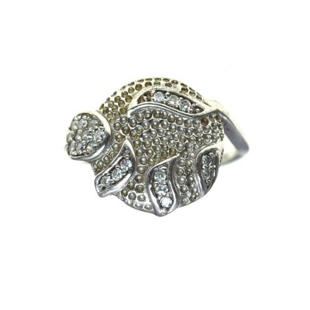 Inele argint - Inel argint rodiat, cristale CZ