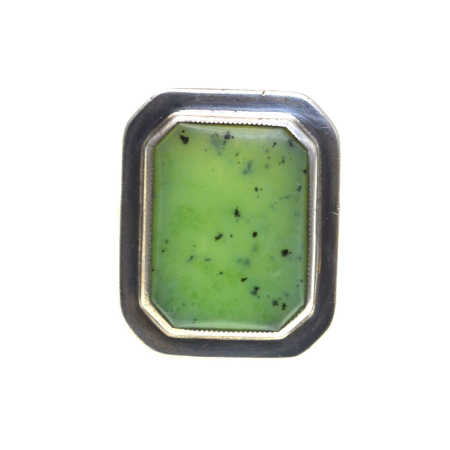 Pietre semipretioase si pretioase - Inel argint scandinav jad nefrit Mid-Century A Vintage Collection