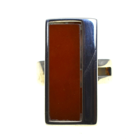 Inele argint - Inel argint statement vintage, Carneol natural