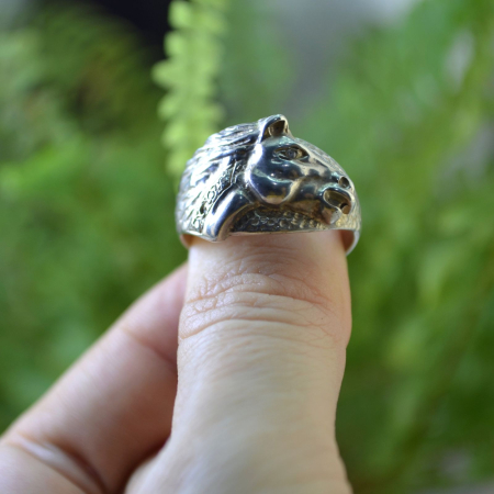 Inel argint  statement Horse vintage A Vintage Collection [3]
