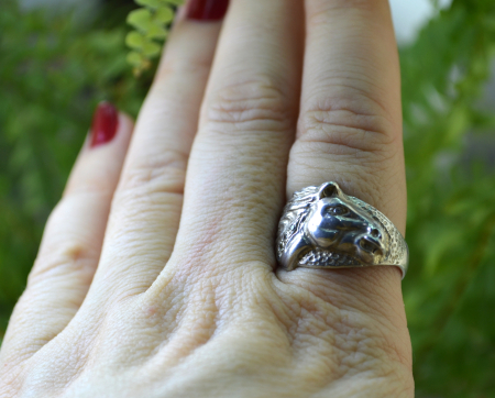 Inel argint  statement Horse vintage A Vintage Collection [2]