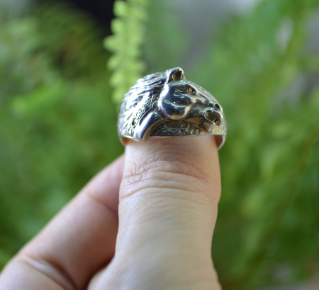 Inel argint  statement Horse vintage A Vintage Collection [3]