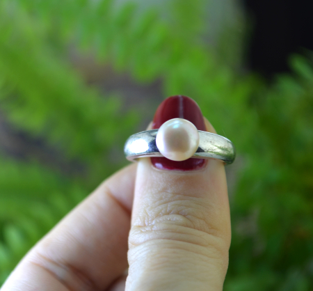 Inel argint Tchibo, perla roz naturala [1]
