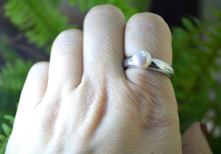 Inel argint Tchibo, perla roz naturala [3]